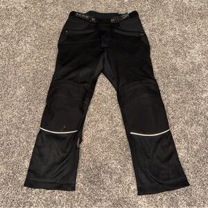 Joe Rocket Mens Black Mesh Motorcycle Pants Free Air Armor Size Medium